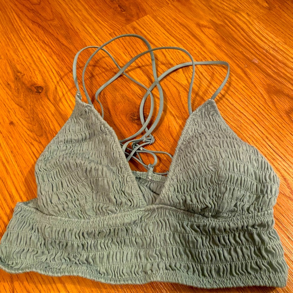 VS PINK Smocked Triangle Bralette